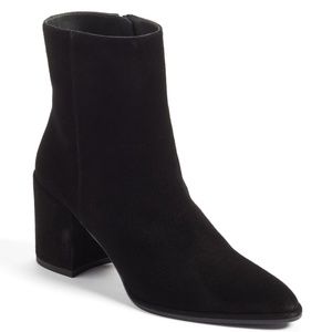 Stuart Weitzman Black Suede Ankle Boots
